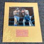 Boxing John Conteh 15x12 mounted signature piece includes colour photo and signed album page. Good