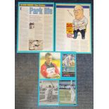 Cricket Collection 3 A4 sheets with affixed photos and magazine pages includes some good