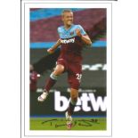 Football Thomas Soucek signed 6x4 colour photo pictured in action for West Ham United. Good