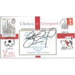 Football Steven Gerrard signed FDC Chelsea v Liverpool European Cup Semi Final and Final 2005 double