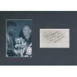 Boxing Pete Rademacher 12x8 mounted signature piece. Boxing Rocky Graziano signed 7x5 black and