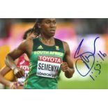 Olympics Castor Semenya signed 6x4 colour photo of the double Gold medallist in the women s 800m