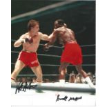 Boxing Vito Antuofermo and Emile Griffith signed 10x8 colour photo. Good condition. All autographs