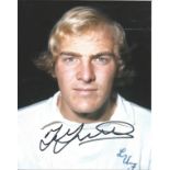 Football Terry Yorath signed 10x8 colour photo pictured during his playing days with Leeds United.