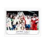 Autographed Southampton Limited Edition 16 X 12 - Col, Depicting Players Celebrating With The Fa Cup
