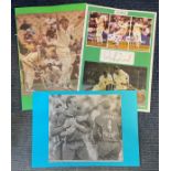 Cricket Collection 3 A4 sheets with affixed photos and magazine pages includes some good