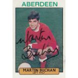 Autographed Martin Buchan Trading Card, Issued By A & Bc From Their 1971/72 Purple Back Set,