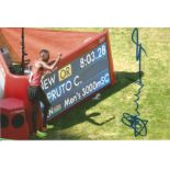 Olympics Conseslus Kipruto signed 6x4 colour photo of the Gold medallist in the 3000m steeplechase