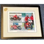 Motor Cycling Troy Bayliss signed 20x17 mounted and framed colour montage photo picturing him in