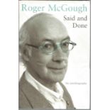 Said and Done Roger McGough the autobiography. Signed dedicated hardback book with dust jacket