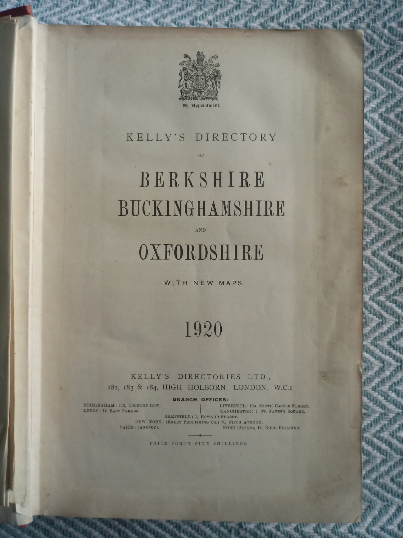 Kelly's Directory of Berkshire Buckinghamshire on Oxfordshire With New Maps 1920 Hardback Book. - Image 6 of 6