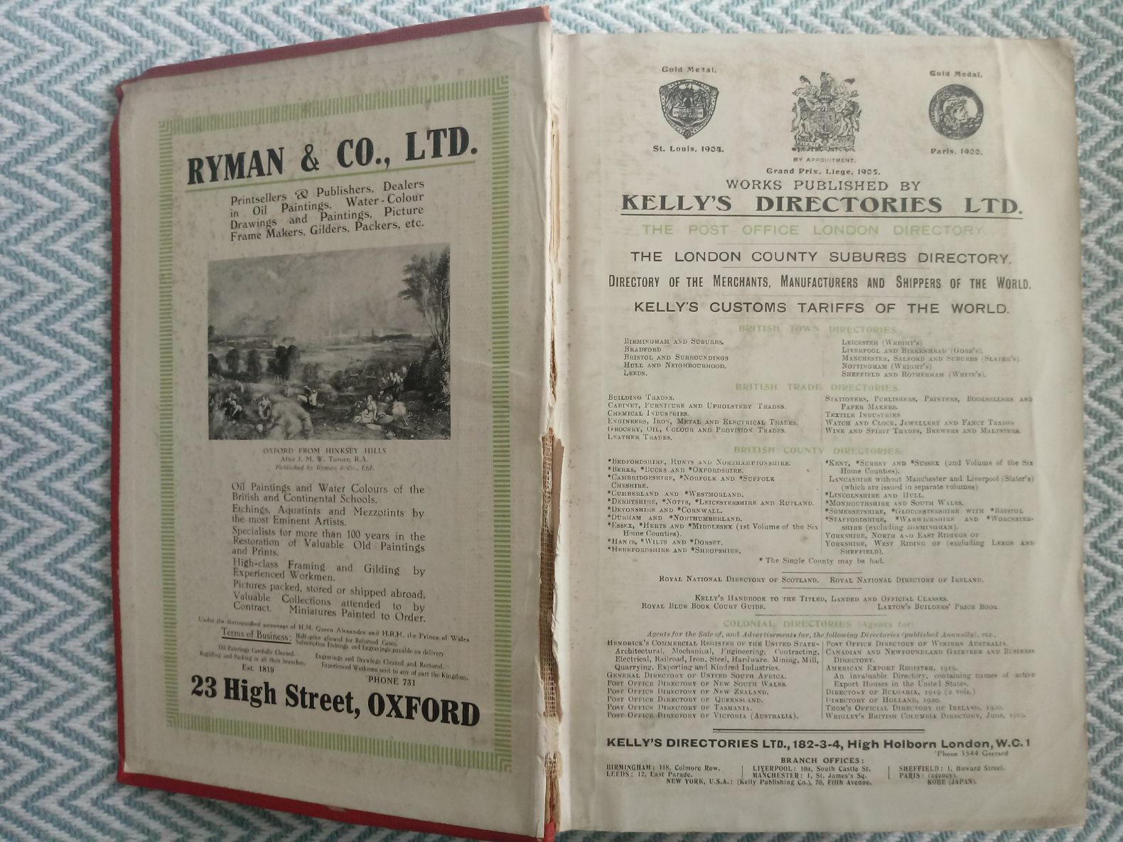 Kelly's Directory of Berkshire Buckinghamshire on Oxfordshire With New Maps 1920 Hardback Book. - Image 5 of 6