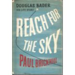 Douglas Bader his life storey Reach for the Sky by Paul Brickhill. Unsigned hardback book with