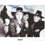 Dave Hill and Mal McNulty signed Slade 10x8 black and white photo. Good condition. All autographs