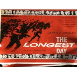 The Longest Day. Approx 28x36 inch poster from the movie 'The Longest Day' with pen pictures of each