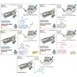 Red Arrow Collection very rare full set of FDC 5 RAF Hendon 50th Anniversary of First RAF Air