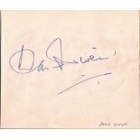 David Niven signed 6x5 album page taken from broadcaster Jan Leeming own personal collection.