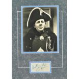 Charles Laughton 16x12 mounted signature piece includes a great original 8x10 sepia portrait of