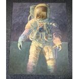 Apollo astronaut Alan Bean signed 14 x 12 inch limited edition print. Condition 9/10. All autographs