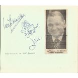 Ian Thomas signed 6x5 album page taken from broadcaster Jan Leeming own personal collection