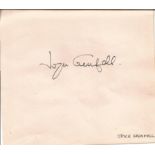 Joyce Grenfell signed 6x5 album page taken from broadcaster Jan Leeming own personal collection on