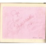 Entertainment collection autograph book taken from broadcaster Jan Leeming personal collection