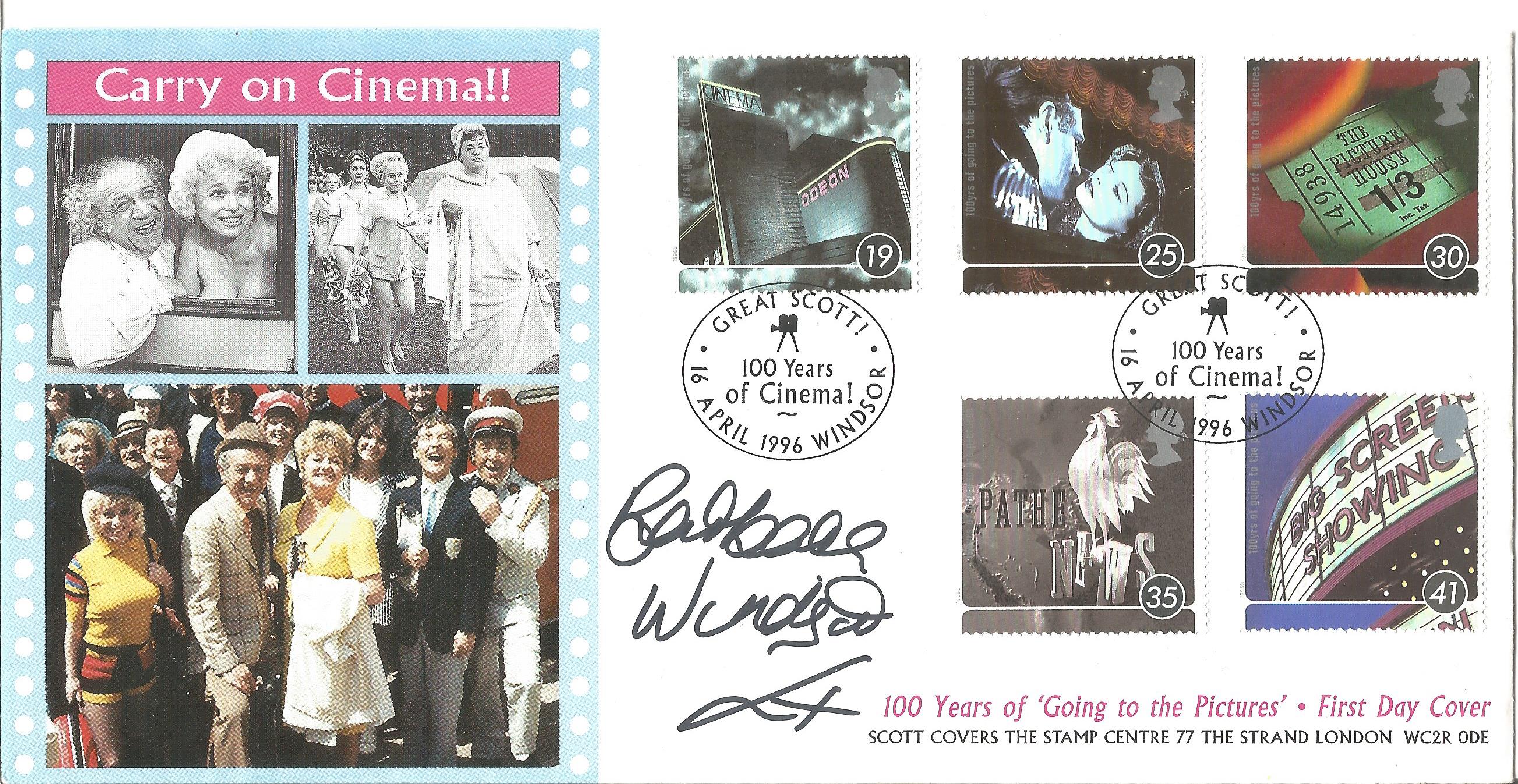 Barbara Windsor signed Cinema FDC to celebrate 100 years of 'Going to the Pictures'. Dated 16th