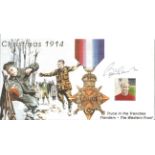 Bobby Charlton signed FDC to commemorate the truce in the trenches Christmas 1914 on the western