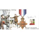 Football Bobby Charlton signed FDC to commemorate the truce in the trenches Christmas 1914 on the