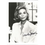Lauren Bacall signed 10x8 black and white image. Lauren was an American actress. She was named the
