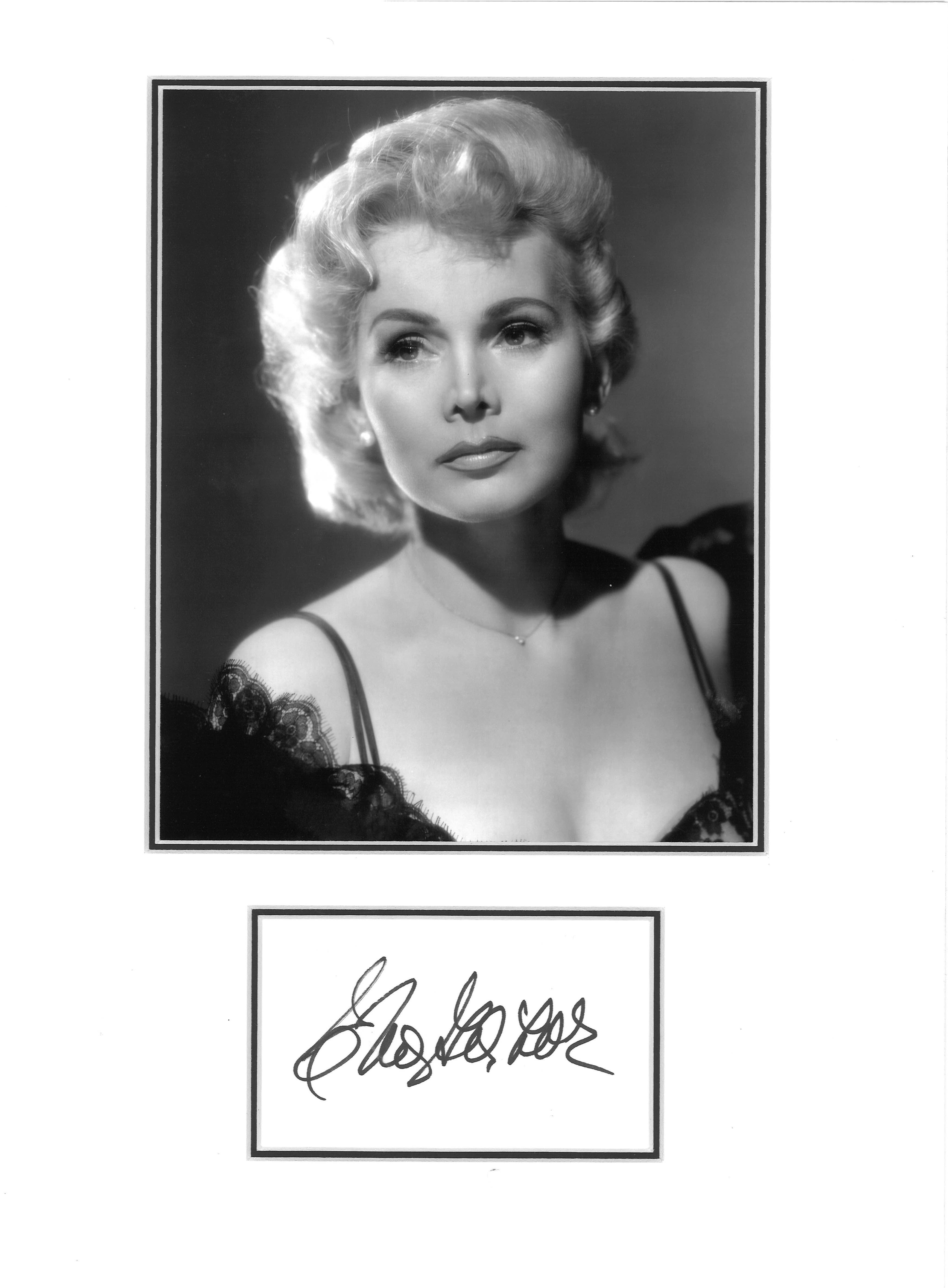 Eva Gabor 16x12 mounted signature piece features superb black and white photo and signed album