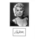 Eva Gabor 16x12 mounted signature piece features superb black and white photo and signed album