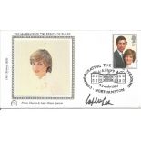Actress Sophia Loren signed Benham small Silk FDC celebrating the marriage of the Prince of Wales.