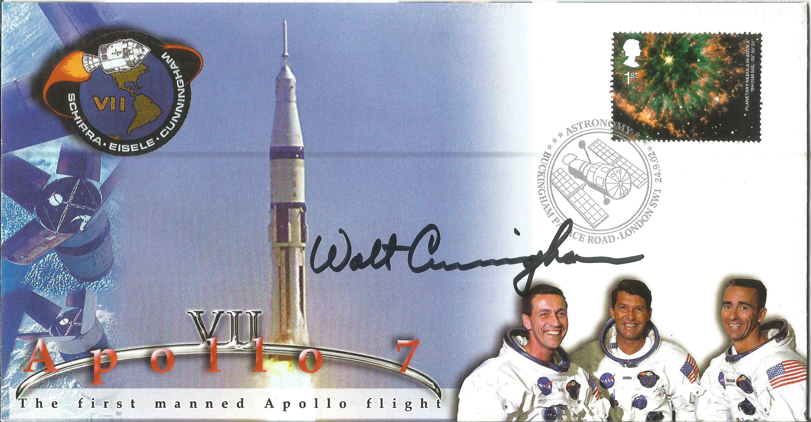 Astronaut Walt Cunningham signed Apollo 7 2002 cover produced for the Ex-Prisoners of War