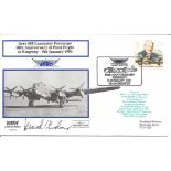 WW2 Leonard Cheshire signed Lancaster cover celebrating the 50th Anniversary of the first flight