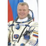 O. Novitskiy Russian Soyuz Cosmonaut signed 6 x 4 colour photo. Good condition. All autographs