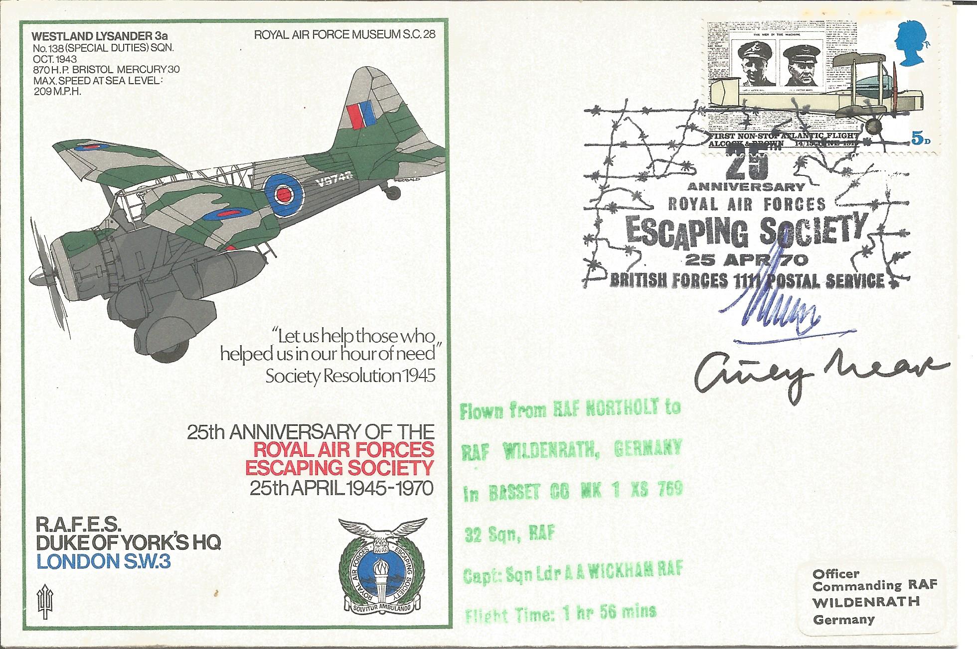 Airey Neave WW2 Colditz escaper signed cover to commemorate the 25th Anniversary of the royal air