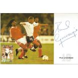 Paul Gascoigne signed 10x8 colour image. Paul played midfield and even featured on the England