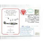 Bernard Lynch and Captain J. E. D. Scott signed cover to commemorate the 25th Anniversary of the