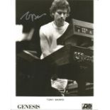 Tony Banks signed 10x8 black and white image. Tony was part of band Genesis. Genesis is a English