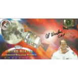 Space Al Worden NASA Astronaut signed 2002 Apollo 15 Endeavour Limited Edition cover. Good
