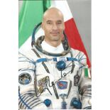 L. Parmitano Italian Soyuz Cosmonaut signed 6 x 4 colour photo. Good condition. All autographs