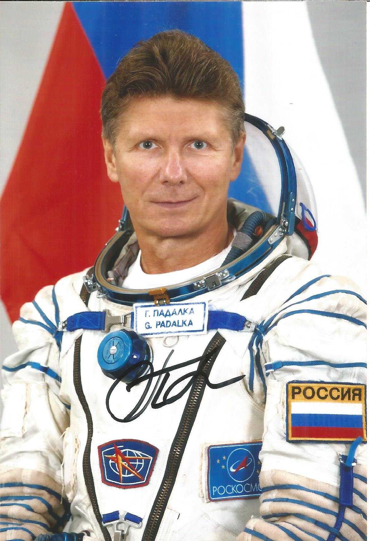 G. Padalka Russian Soyuz Cosmonaut signed 6 x 4 colour photo. Good condition. All autographs come