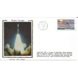 Project Voyager 1977 Colorano Silk FDC postmarked 20/8/77 Cape Canaveral CDS postmark. Good