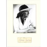 Gracie Fields 16x12 mounted signature piece features superb black and white photo and signed album