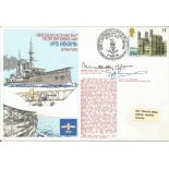 WW2 Mountbatten of Burma and Mjr J Sampson signed 1978 official Navy cover RNSC(2)12 comm. HMS