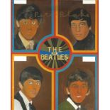 Peter Blake signed 10x8 colour image which is a painting of The Beatles. Good condition. All