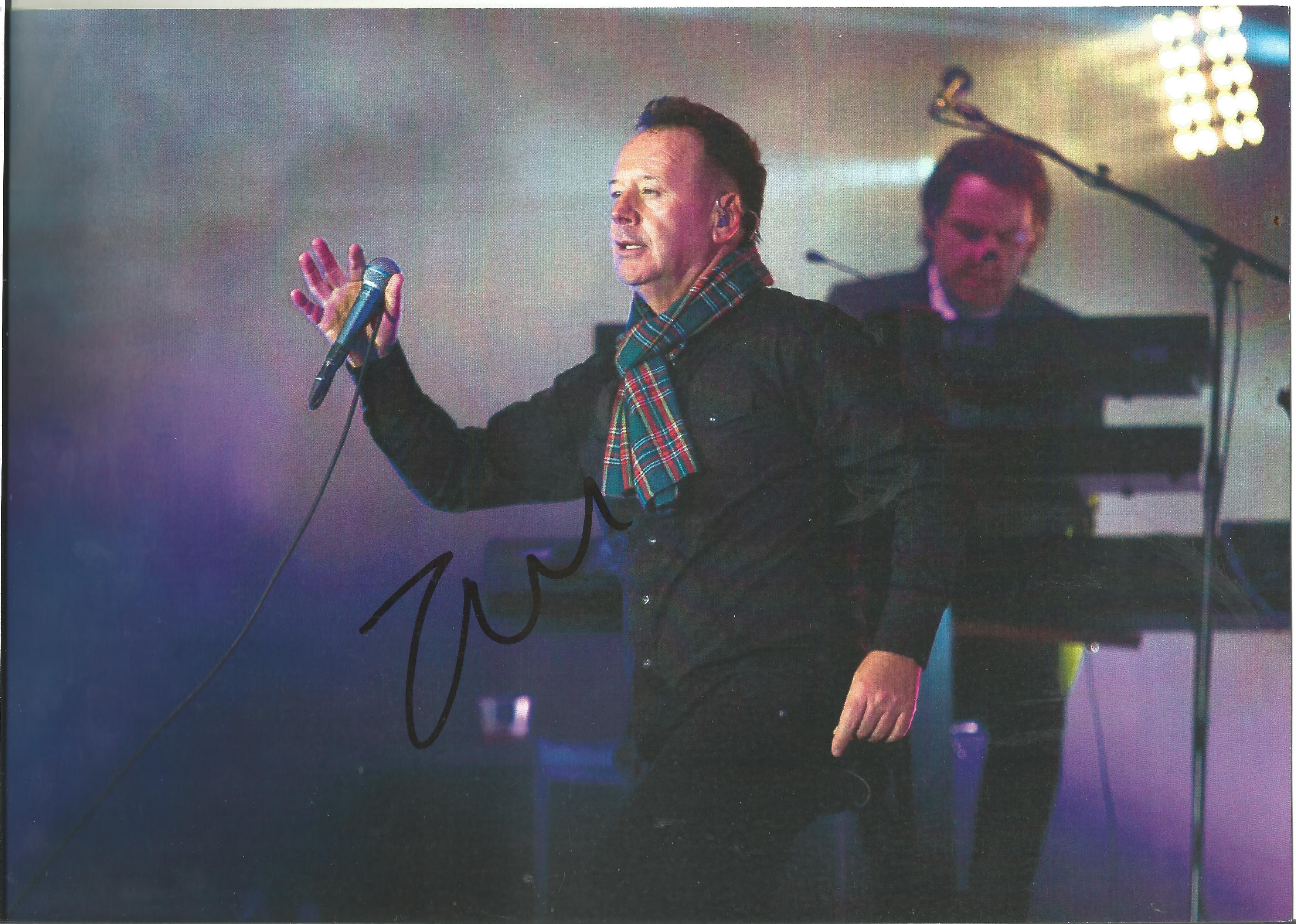 Jim Kerr signed 12x8 colour photo. James Kerr (born 9 July 1959) is a Scottish singer-songwriter and