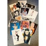Actresses, models, music signed collection. 16 mainly 10 x 8 inch photos Includes Joanna Lumley,