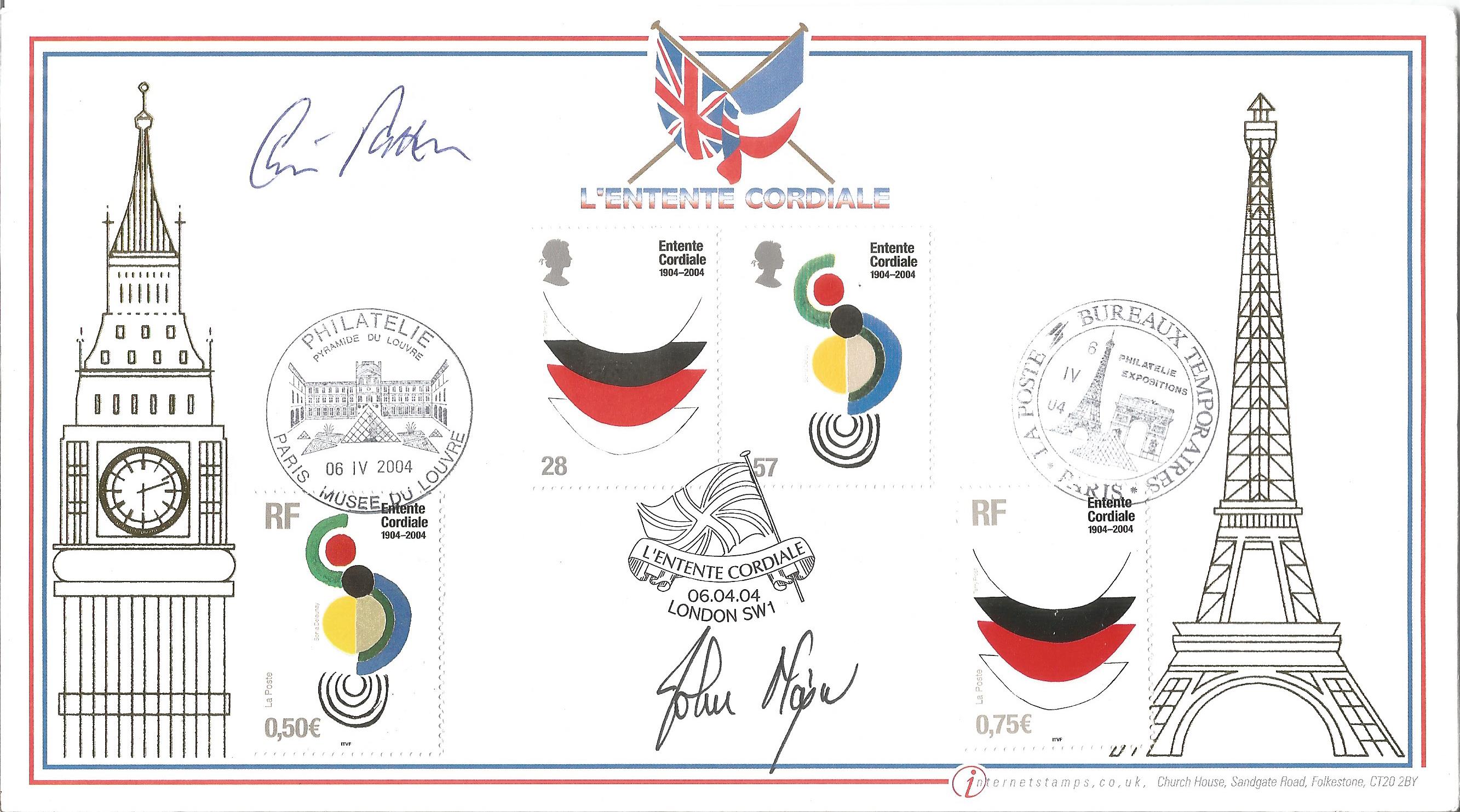 John Major and Chris Patten signed FDC featuring images of Big Ben the English Capital Landmark